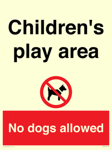 Children's play area. No dogs allowed